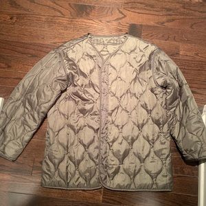 Rothco quilted nylon liner jacket in olive